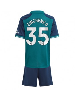 Arsenal Oleksandr Zinchenko #35 Ausweichtrikot für Kinder 2023-24 Kurzarm (+ Kurze Hosen)